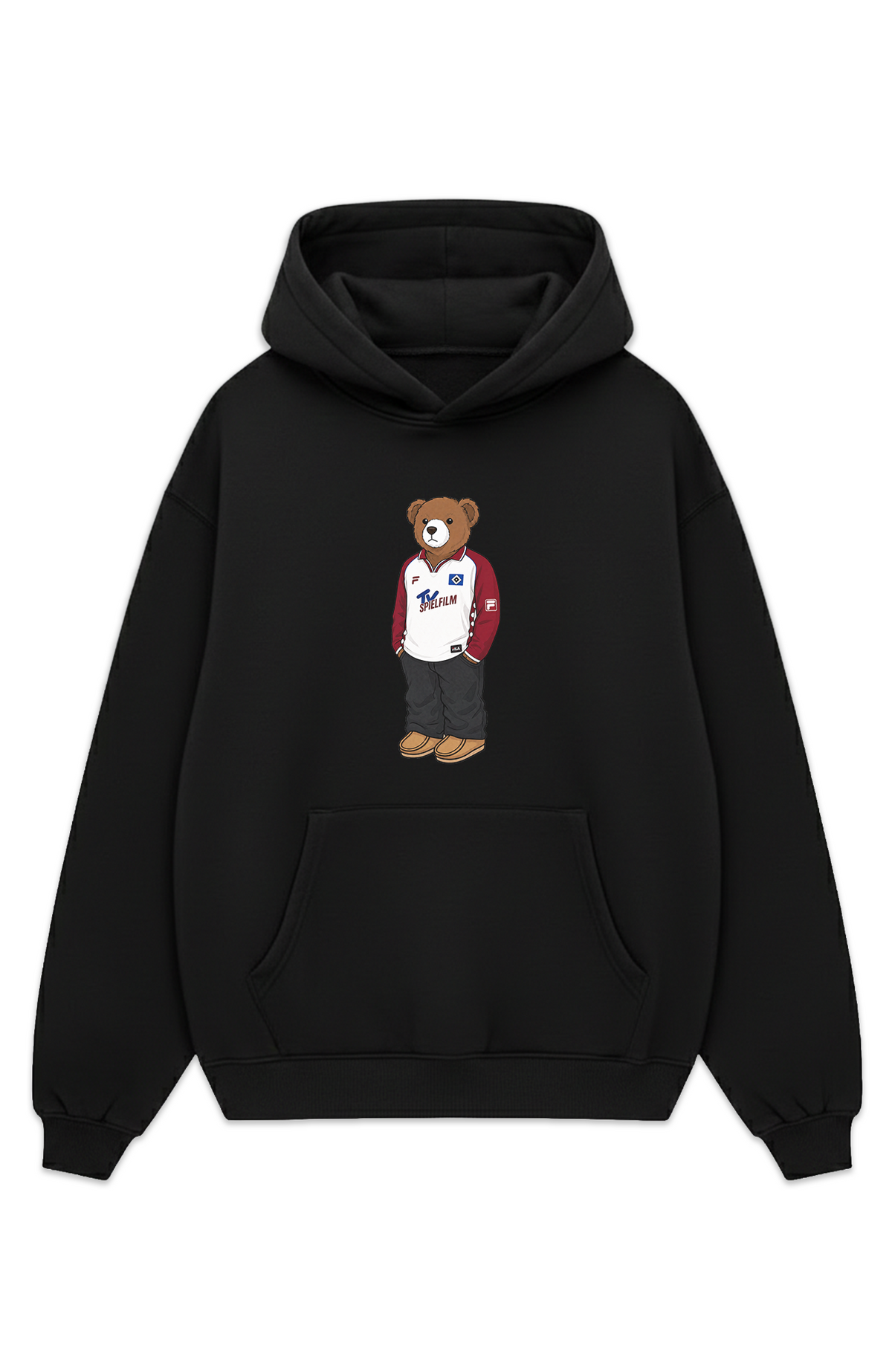 Hamburg Bär Retro Oversized Hoodie