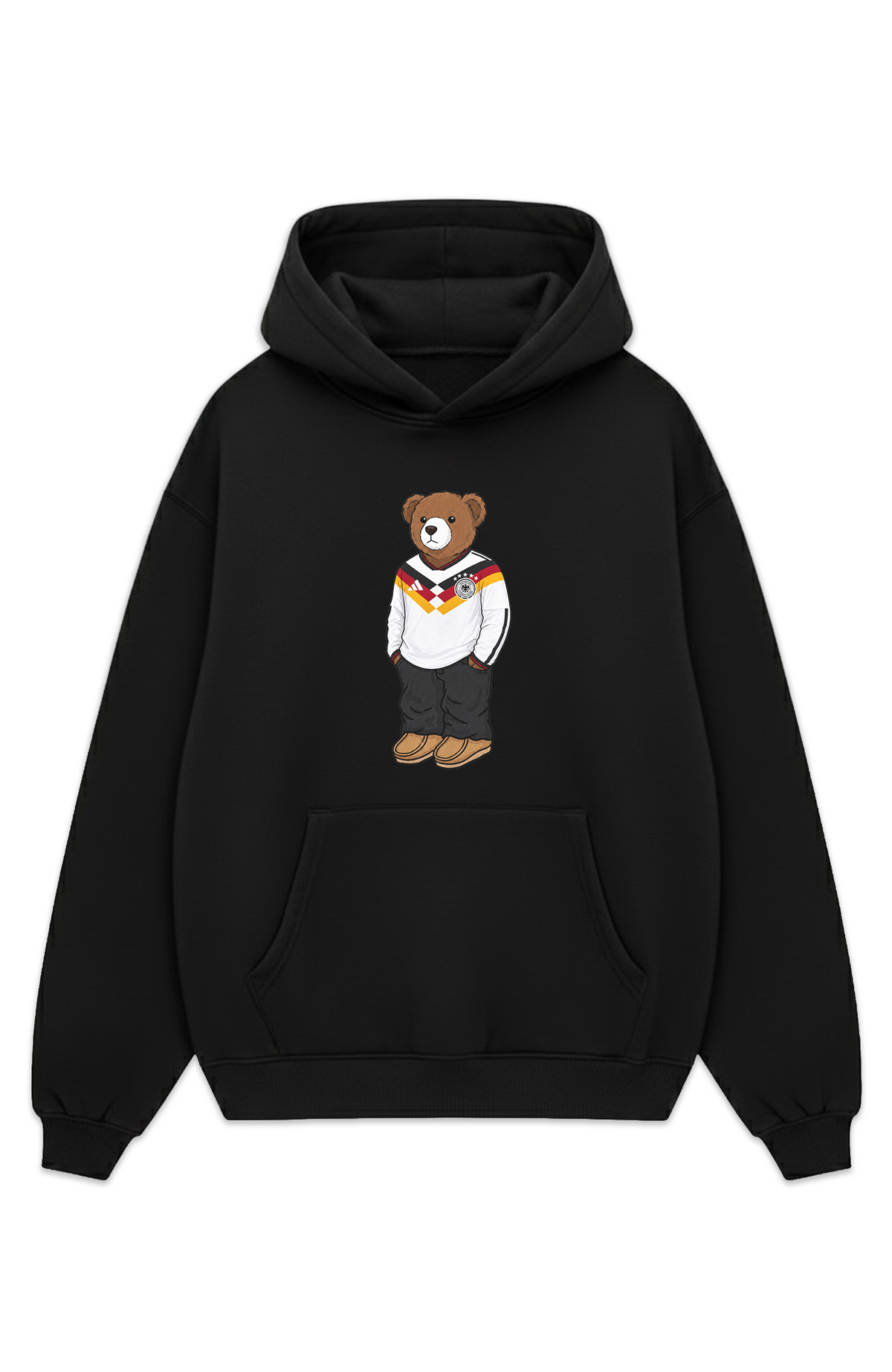 Deutschland Bär Retro Oversized Hoodie