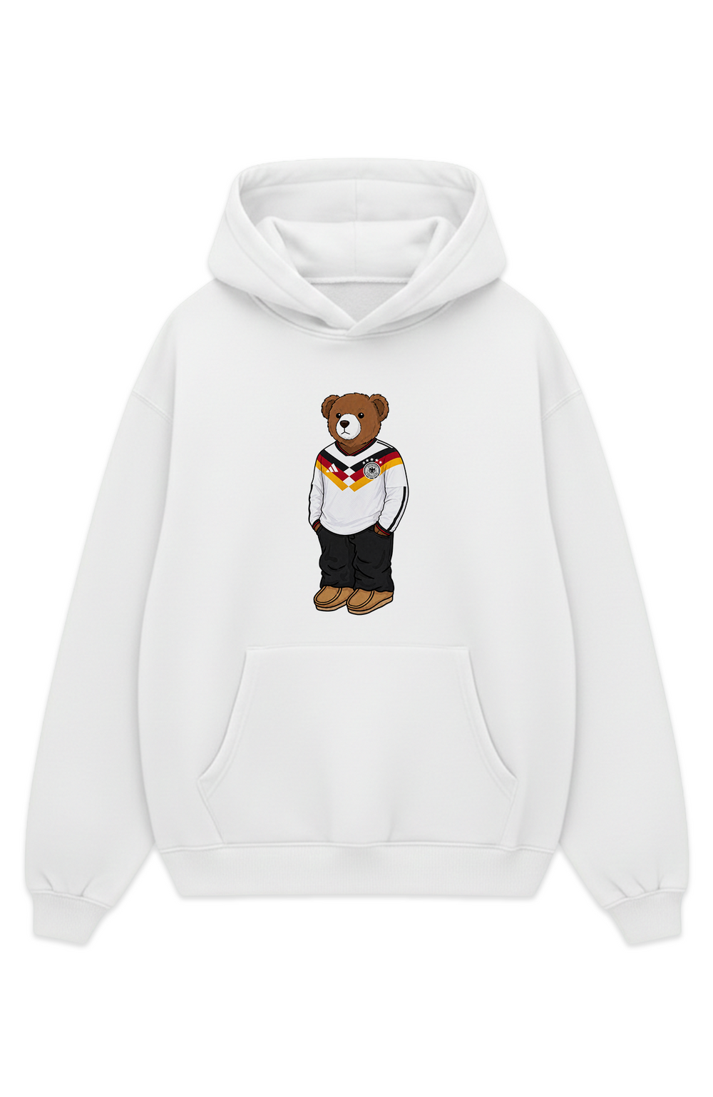 Deutschland Bär Retro Oversized Hoodie