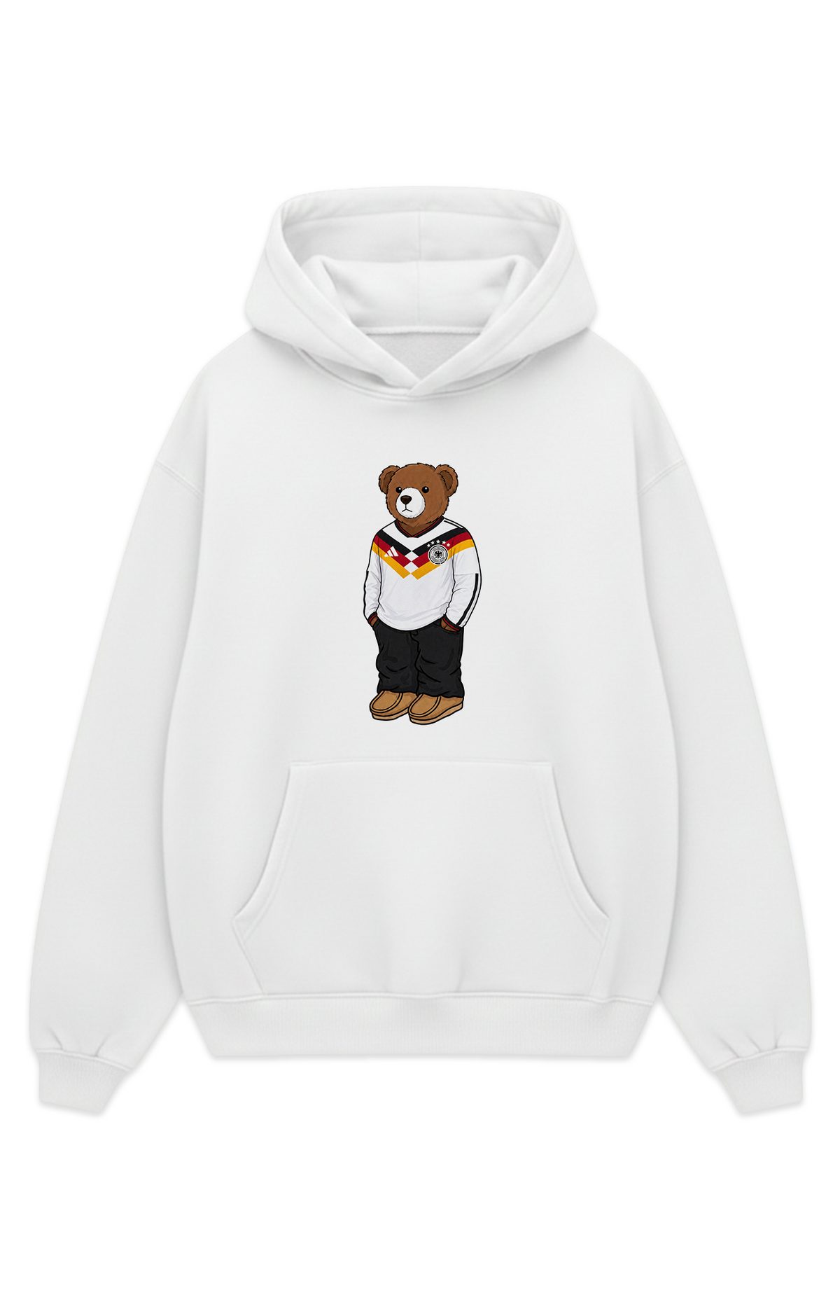 Deutschland Bär Retro Oversized Hoodie