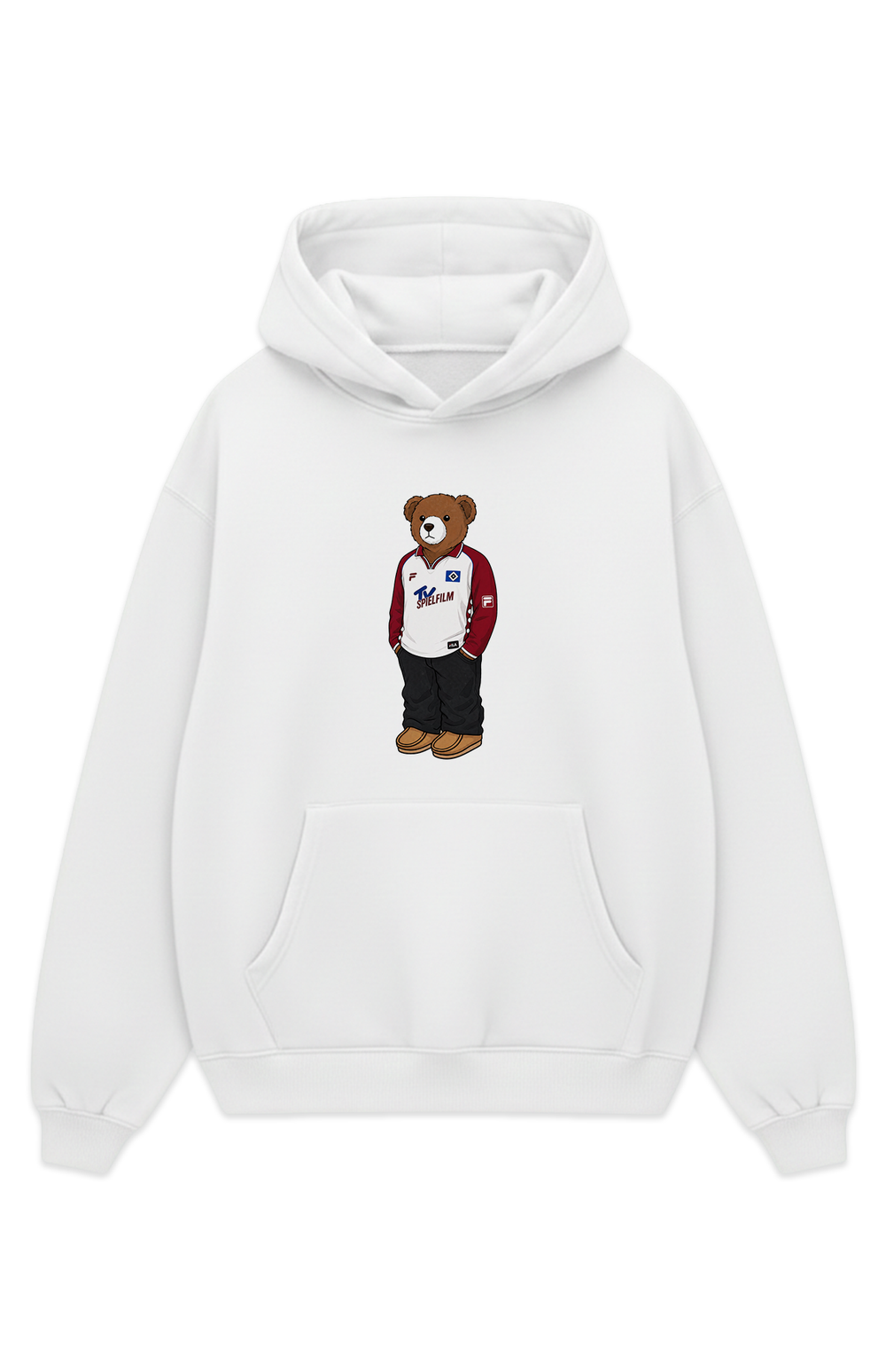 Hamburg Bär Retro Oversized Hoodie