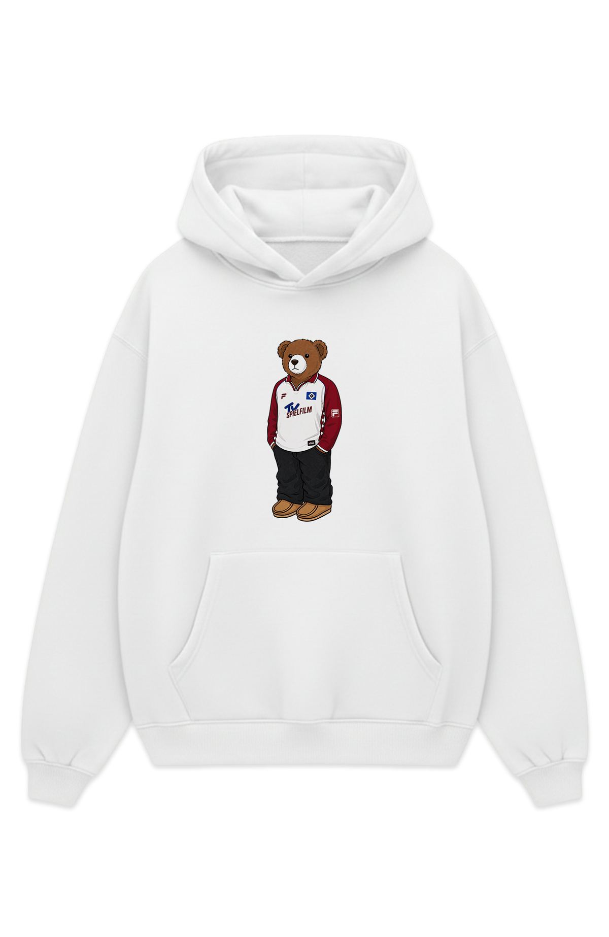 Hamburg Bär Retro Oversized Hoodie
