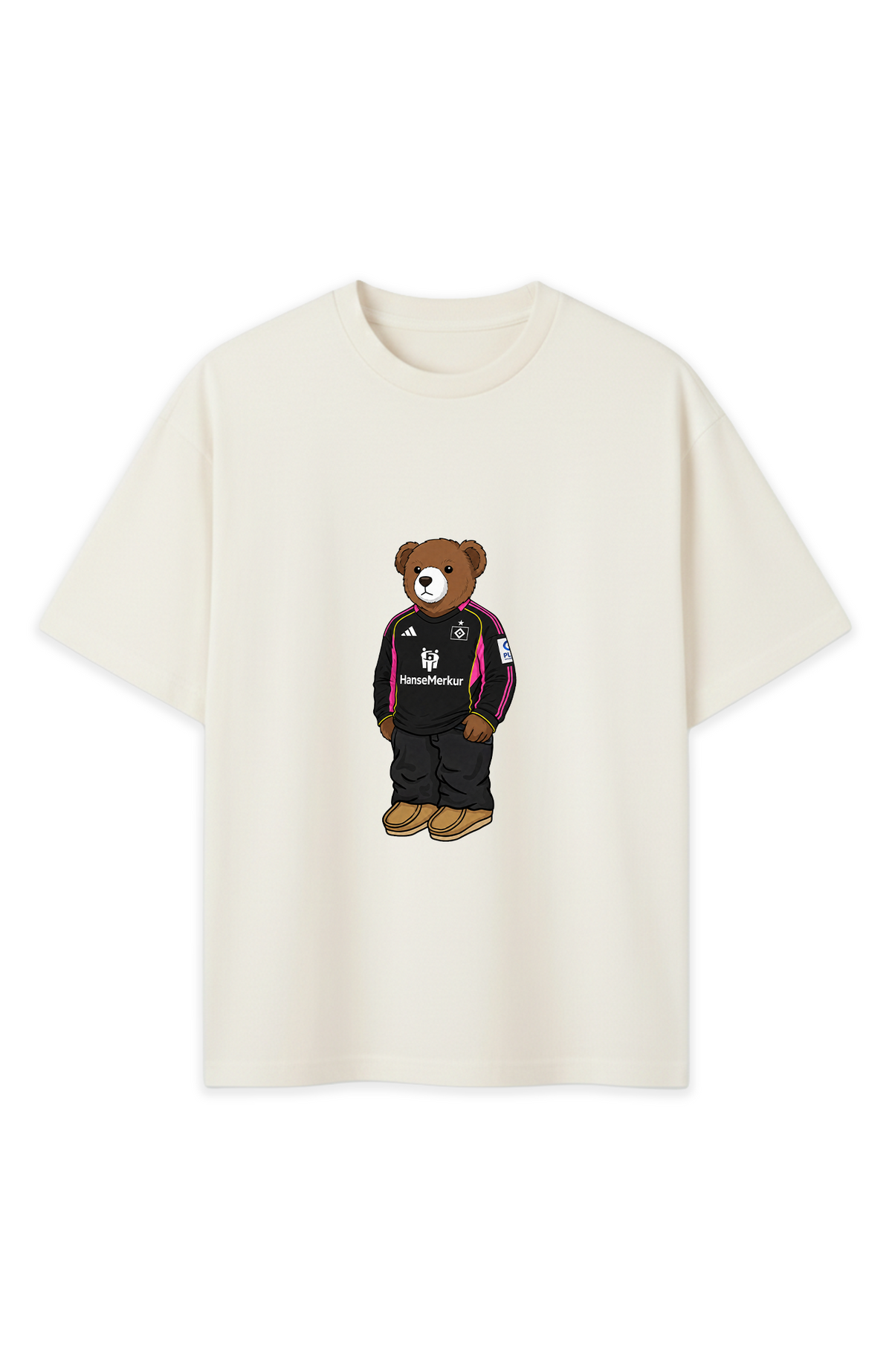 Hamburg Bär Dritttrikot Schwarz-Pink Oversized Shirt