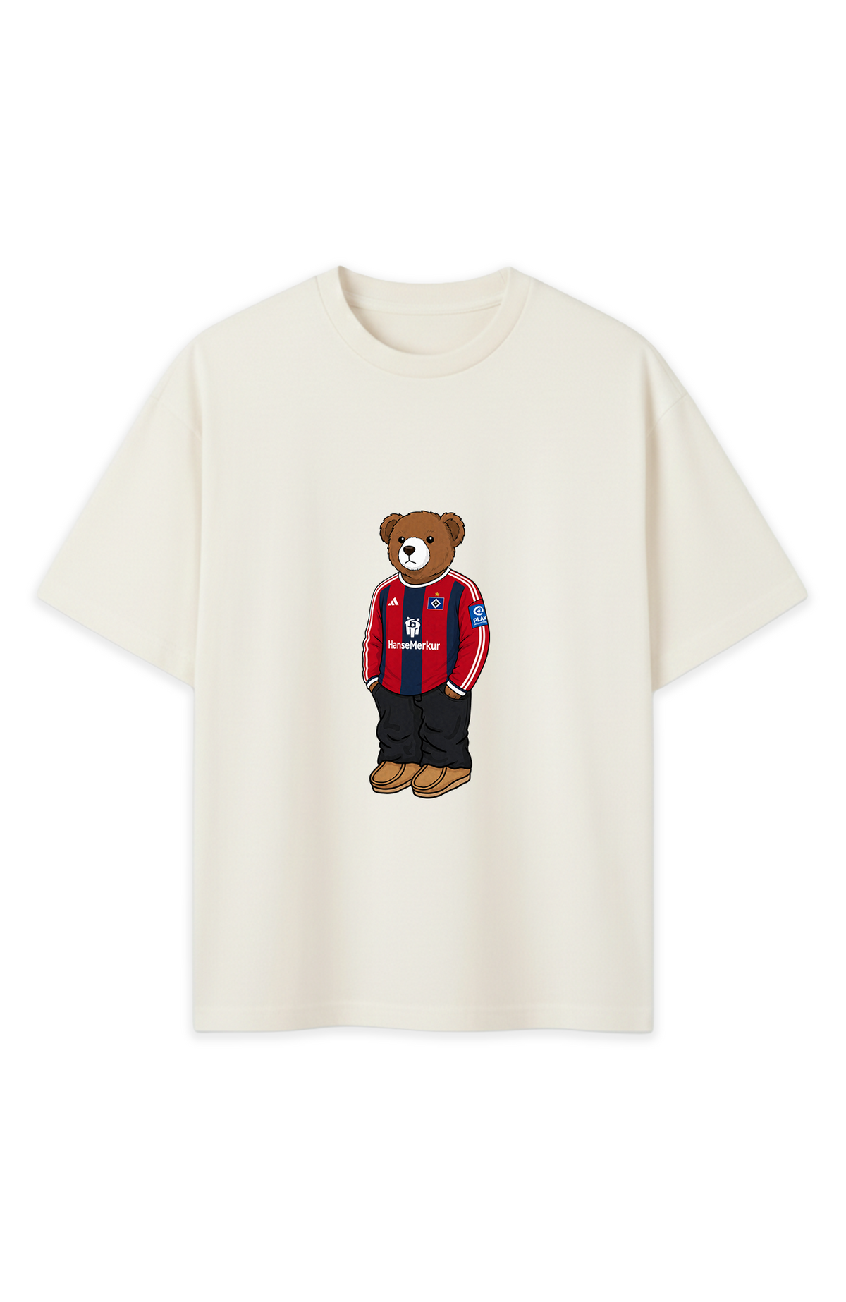 Hamburg Bär Dritttrikot Rot-Blau Oversized Shirt