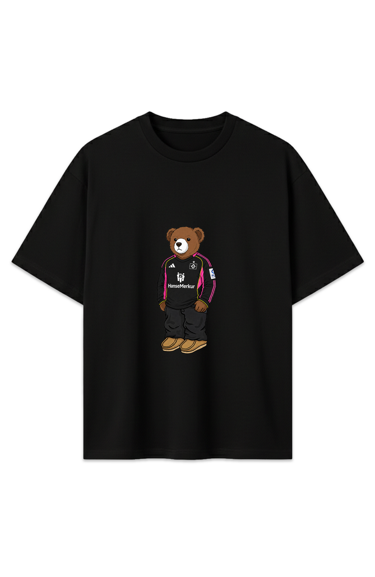 Hamburg Bär Dritttrikot Schwarz-Pink Oversized Shirt
