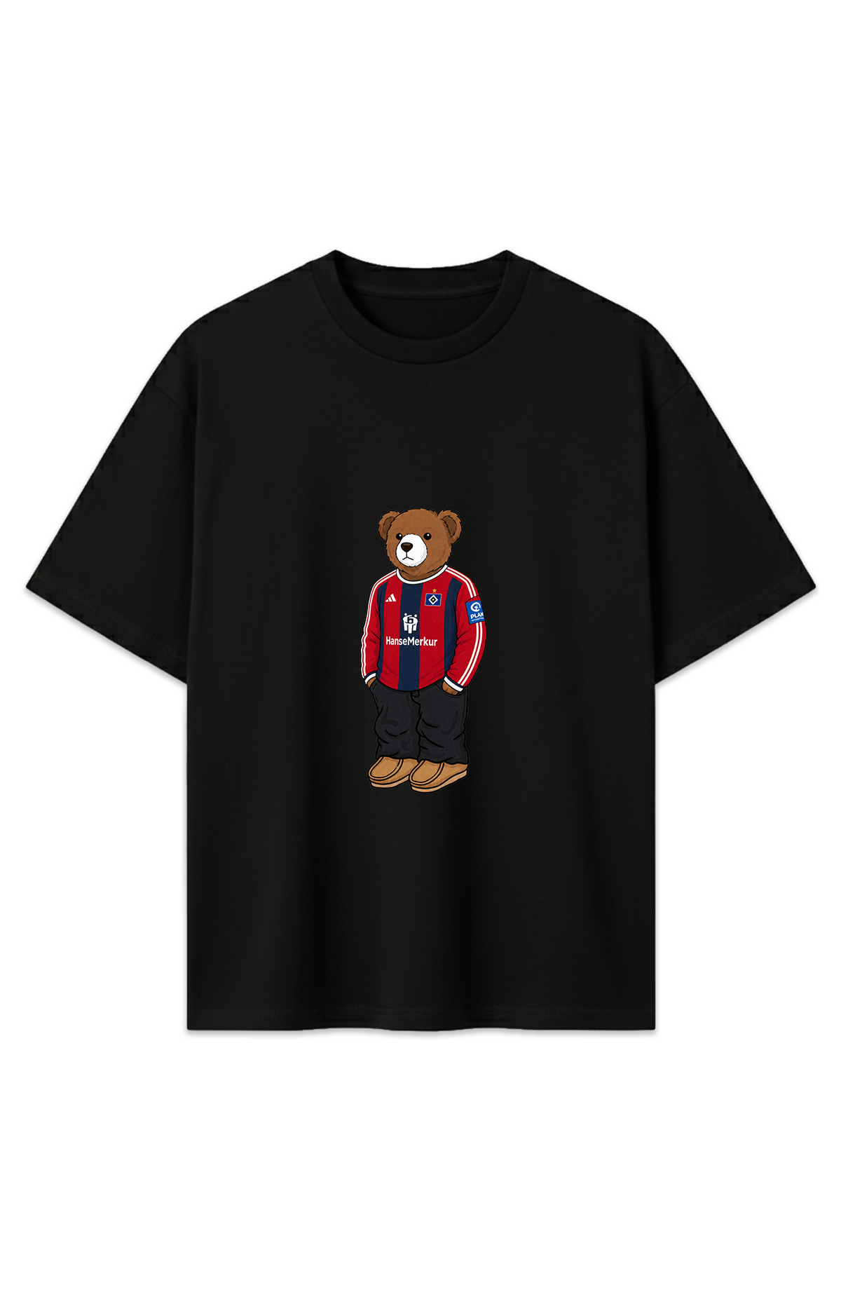 Hamburg Bär Dritttrikot Rot-Blau Oversized Shirt