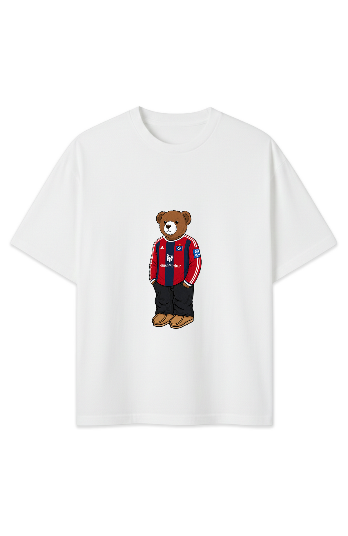 Hamburg Bär Dritttrikot Rot-Blau Oversized Shirt