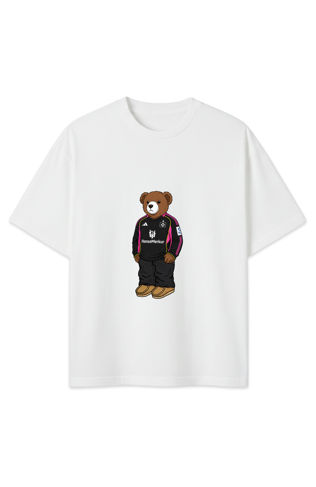 Hamburg Bär Dritttrikot Schwarz-Pink Oversized Shirt